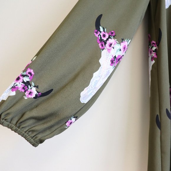 Altar'd State Bull Head Floral Summer Tunic Dress - Picture 7 of 16